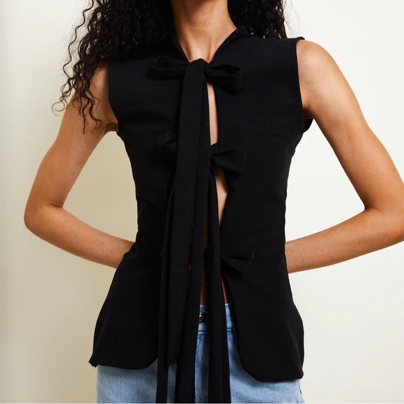 Handmade Bowtie Vest in Col. Black - Picture 1 of 6